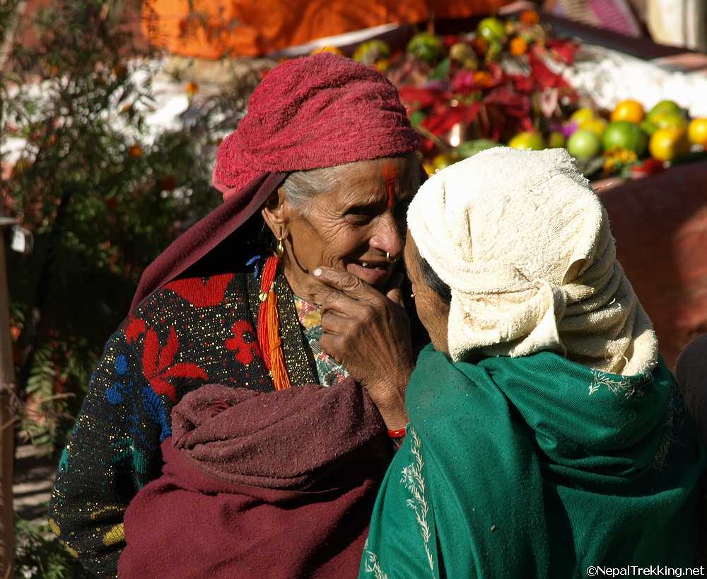 Two older Nepali women